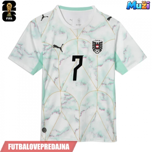 Lacne Muži Futbalové dres Rakúsko Marko Arnautovic #7 MS 2026 Krátky Rukáv - Preč